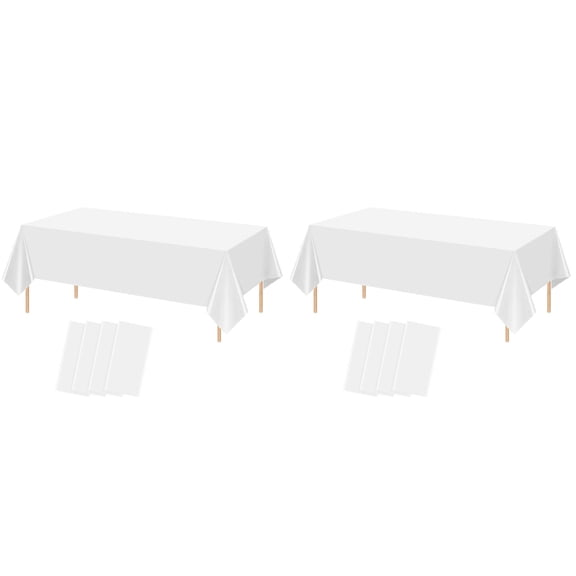 UJMNHYGT Table Cloth Disposable 53.94x107.87 Inch, Rectangular Table Cloths Leakproof Sturdy Cover for Party Picnic Wedding Decorative Tablecloths