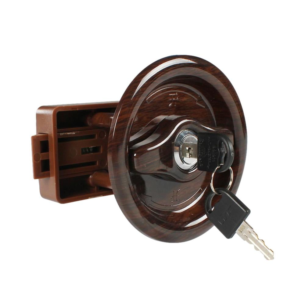 RV Toilet Bathroom Door Lock with 2 Key for Caravan Motorhome Truck
