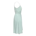 thumbnail image 3 of Vestido George para Mujer Sin Manga Escote Plisado Tirantes Ajustables Verde Talla CH, 3 of 4