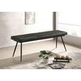 thumbnail image 2 of Bowery Hill Contemporary Cushion Bench in Espresso and Black, 2 of 6