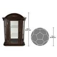 thumbnail image 3 of Design Toscano Rosedale Hardwood Wall Curio Cabinet: Walnut Finish, 3 of 6