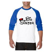 MmF - Mens Raglan Sleeve Baseball T-Shirts, up to Size 3XL - Big Sister
