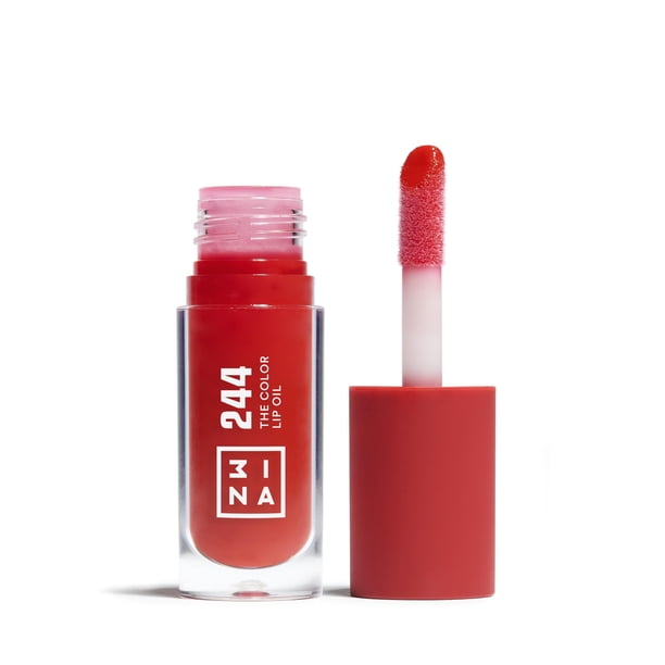 Aceite Labial 3INA 244 Gloss Rojo con Ácido Hialurónico