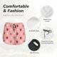 thumbnail image 4 of Balery Strawberries Pantalones cortos deportivos para mujer con forro y dos bolsillos, elásticos, para entrenamiento, gimnasio, yoga-Large, 4 of 7