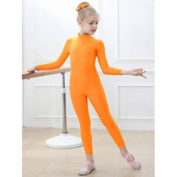 Niños Niñas Unitas de Spandex de Una Pieza, Unitard de Cuello Tortuga de Manga Larga, Cats YgneeDom YgneeDom