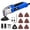 Blue, variant on CP CHANT POWER Electric Oscillating Multi Tool Kit with 3° Oscillation Angle Universal Fit System, 10pcs Multitool Blade for Cutting Sanding Grinding