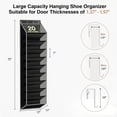thumbnail image 6 of OGGDUJW 10-Tier Over the Door Shoe Organizer, Hanging Shoe Rack for Closet with Deep Pockets, Holds 20+ Pairs of Sneakers, Boots & Heels, Black, 6 of 8