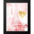 thumbnail image 2 of OnRei 12x14 Black Modern Framed Museum Art Print Titled - I Love Paris Blush, 2 of 5