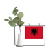 thumbnail image 1 of Albania national flag Europa país Marco De Metal Florero De Cerámica Decoración, 1 of 4