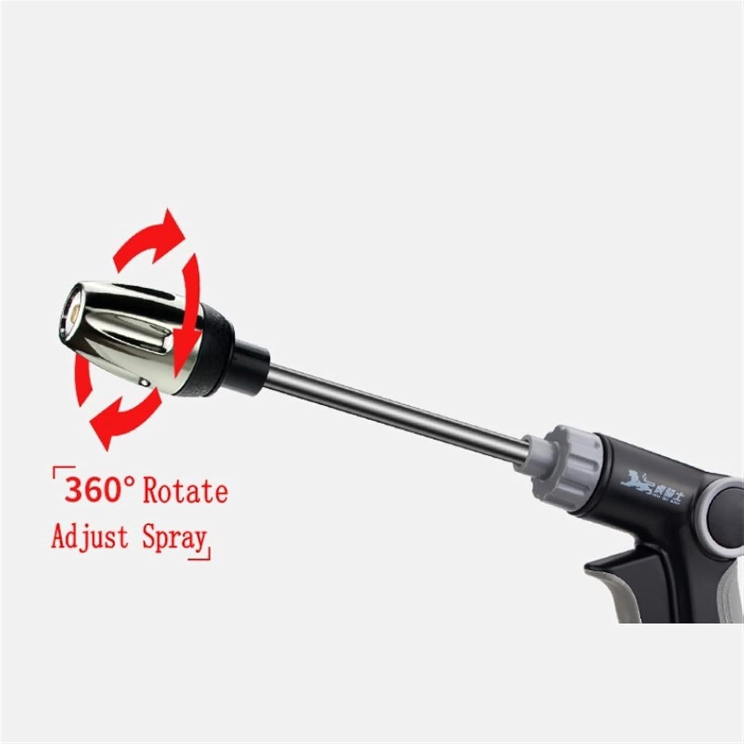 Power Jet Water Hose Sprayer Nozzle, High Pressure Car Wash Garden Watering Gun, Multi-Function Caulking & Lawn Tool with Rotating Spray Modes for Cleaning, Gardening