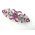thumbnail image 4 of Faship Gorgeous Fuchsia Crystal Hearts And Floral Hair Barrette, 4 of 5