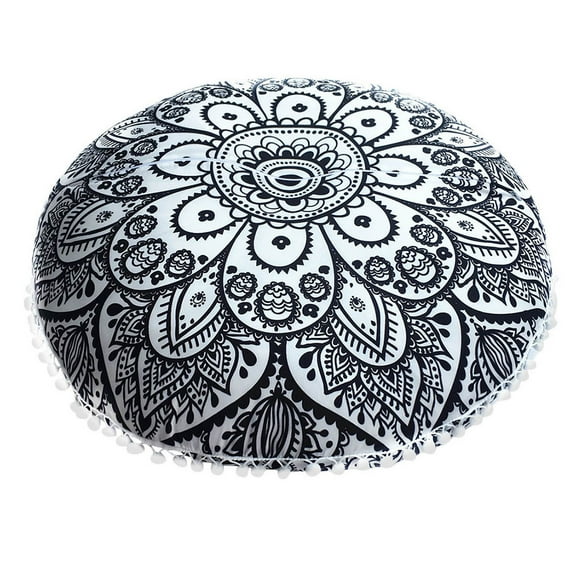 JLFNYA Pillow Covers,Pillow Protector Clearance!Indian Floor Pillows Round Bohemian Cushion Pillows Cover Huge Case