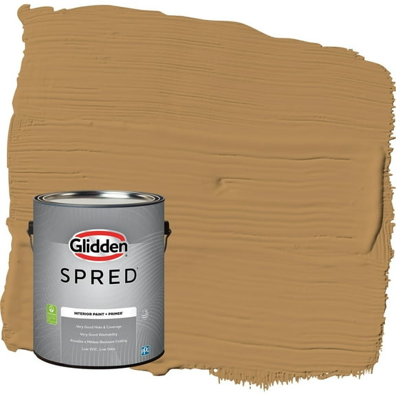 Glidden Spred Allegro / Tan Semi-Gloss Interior Paint with Primer, 1 Gallon
