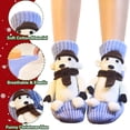 thumbnail image 2 of QINGFSAP 3D Animal Non Slip Slipper Socks Thick Knit Warm Winter Floor Socks for Women Men Adults, 2 of 5