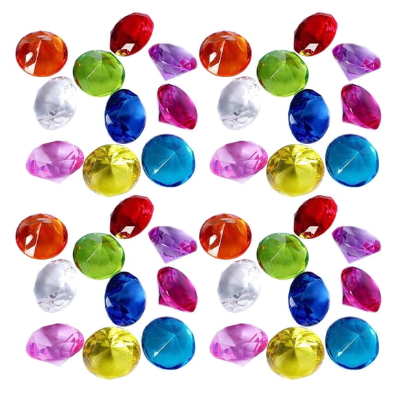 72pcs Large Acrylic Crystal Gems Assorted Artificial Jewels for Crafting, Projects, Decorations and Party Favors