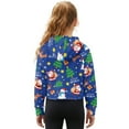 thumbnail image 2 of Xoenoiee Santa Claus Snowman Deer Tree Star Snowflake Print Girls's Cropped Sweatshirts Christmas Fall Sweaters Hoodies Half Zip Pullover Long Sleeve Shirts Clothes with Pocket, Size 5-6 Years, 2 of 7
