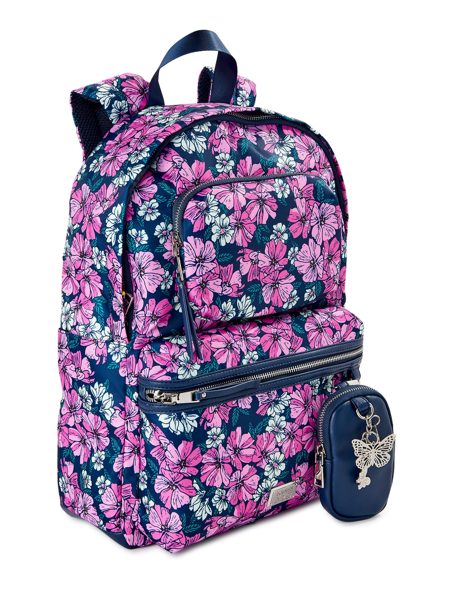 Madden NYC Girls Modular Zipper Backpack Lavender Daisy