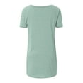 thumbnail image 5 of Summer Basic Tops for Women Casual V-Neck Top Solid Color Short Sleeve Loose T-Shirt, 5 of 5