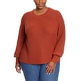 thumbnail image 4 of Jessica Simpson Women's Bell Sleeve Soft Rib Knit Top Relaxed Fit Sweater, 4 of 6