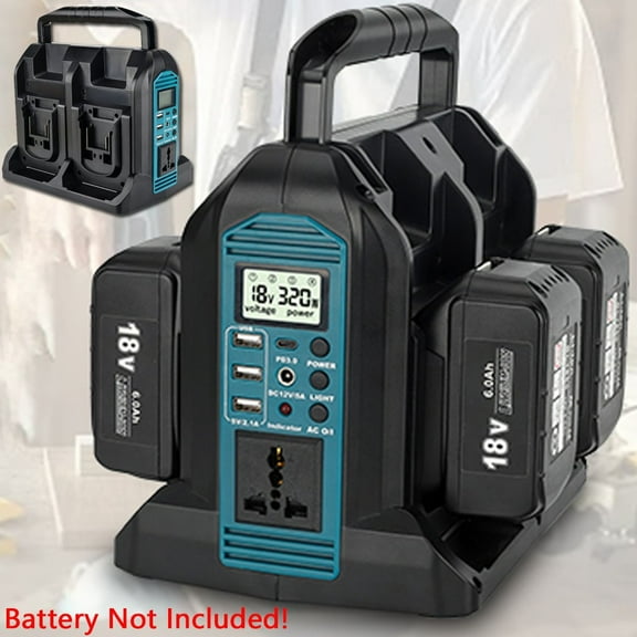 4-Port 350W Power Inverter for Makita 18V Li-ion Battery Outdoor Power Station