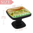 thumbnail image 4 of 4 Pcs Square Cabinet Handle Cupboard Knob Drawer Pulls Handle Tribe Africa Drawer Knobs with Screws Furniture Decoration, 4 of 7