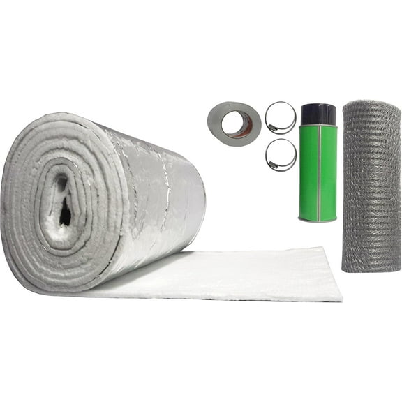 Chimney Liner Insulation Blanket Kit, 3 to 6 Inch Diameter x 10 Feet