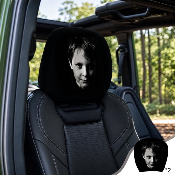 2Pcs Ghost Face Headrest Covers | 2026 New Spooky Scary Head Rest Covers for Cars | Funny Washable Breathable Face Car Head Rest Cover Protector for Halloween