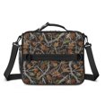 thumbnail image 2 of Camo and Leaf Black Pattern Insulated Lunch Bag with Shoulder Strap and Bottle Holder,Bento School Lunch Bag Box,11x9.5x3.5 Inches, 2 of 5