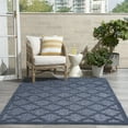 thumbnail image 4 of Nourison Easy Care Indoor/Outdoor Navy Blue 4' x 6' Area Rug, Moroccan, Trellis, Bedroom, Living Room, Backyard, Deck, Patio, Easy Clean, Non Shedding, 4 of 10