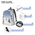 thumbnail image 3 of Vsdgher Snowman And Christmas Tree Print Canvas Backpack Travel Rucksack Unisex Knapsack 15.7/17.7Inch Laptop Backpack for Work,College-Small, 3 of 5