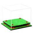 thumbnail image 5 of Versatile Deluxe Clear Acrylic Display Case - Small Rectangle Box Red Risers Turf Base 8.75" x 7.75" x 7" (A006-RR), 5 of 7