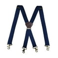 thumbnail image 4 of segolike Men Suspenders Elastic Wide Suspenders Simple with 4 Swivel Hook Clips Braces x Type for Cosplay Dance Costume Jeans Holidays Navy Blue, 4 of 8