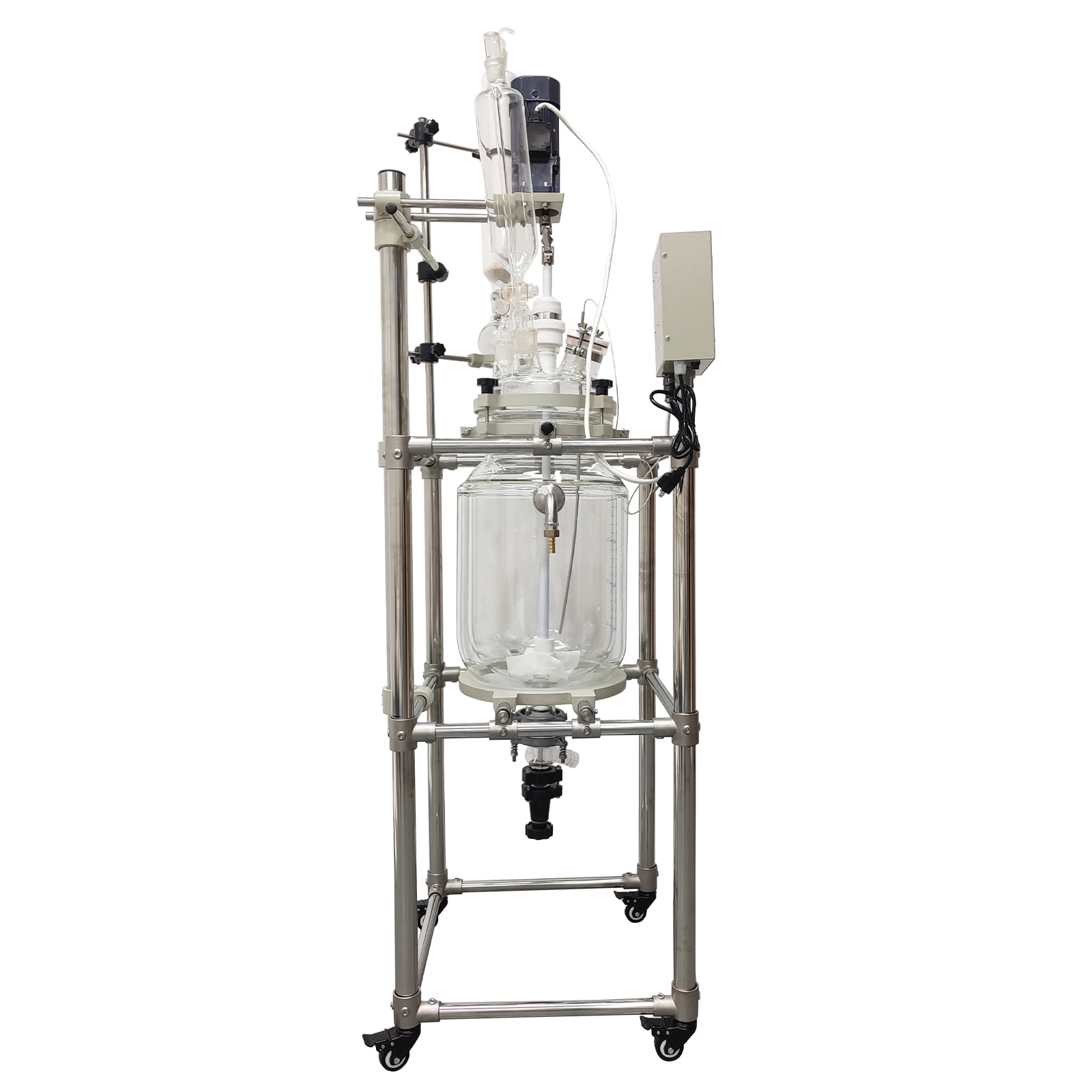 20L Double Layer Glass Reactor Lab Jacketed Glass Pilot Reactor