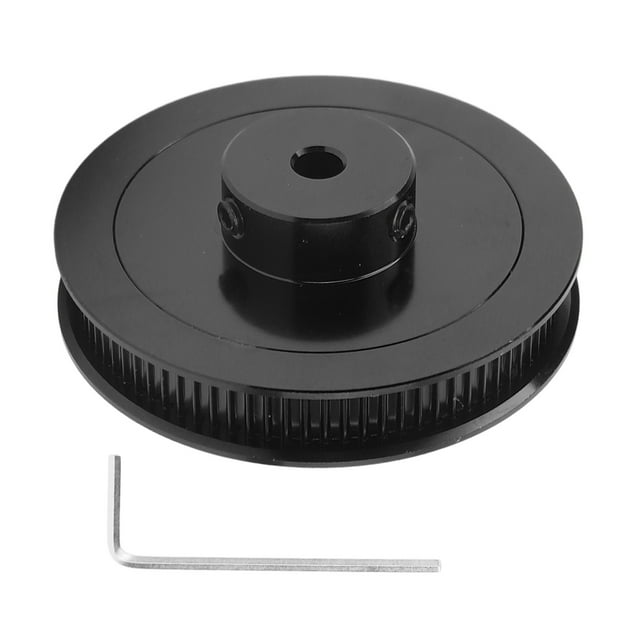 Synchronous Wheel, Dual Flange Timing Belt Pulley Alloy Steel For 3D Printer Black