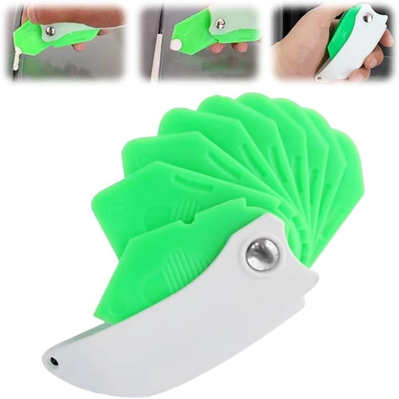 Caulking Tool Set Ecohintz 9-In-1 Foldable Caulking Tool Set - Silicone Sealant Grout Finishing Tool, Caulk Remover, for Kitchen, Bathroom & Floor Sealing, Silicone Sealant Finisher, Green