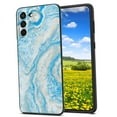 thumbnail image 1 of Compatible with Samsung Galaxy S21 FE Phone Case, Blue-Marble-58 Case Silicone Protective for Teen Girl Boy Case for Samsung Galaxy S21 FE, 1 of 1
