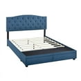thumbnail image 4 of HomeFare King Tufted Storage Bed in Denim, 4 of 10