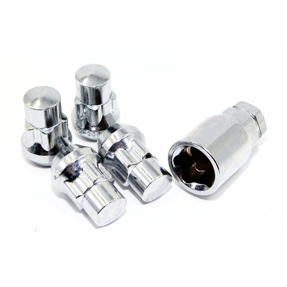Ensemble de 4 Veritek 12x1.5 Tuner à Gomme Chromée 1.4 Pouces 60 Degrés Verrous de Siège Conique pour Roues de Rechange Honda Acura