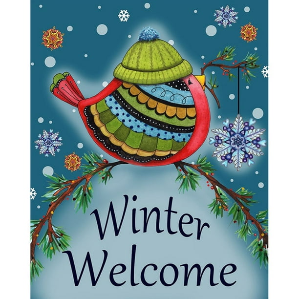 12x18 Inch Christmas Garden Flag Outdoor Yard 100D Polyester Rainproof