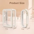 thumbnail image 6 of Travel Clear Makeup Bag with Makeup Brush Bag, Leather Makeup Case Toiletry Bag, Portable Cosmetic Bag Case, Transparent Waterproof Cosmetic Organizer Storage Bag for Women, Medium, Off-White, 6 of 7