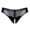 Black, variant on Women Sexy Leather Briefs, Sexy Open Crotch, Shiny Latex Underwear Crotchless