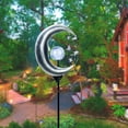 thumbnail image 6 of VIEROLA Pathway Lights, Metal Solar Post Lamp with Silver Moon and Stars Decor, 40 inch Waterproof Walkway Lights, 6 of 7