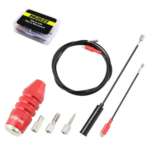 Kit de herramientas para enrutamiento de cables internos de bicicleta Guía de aluminio Instalación de cables internos de bicicleta Rojo