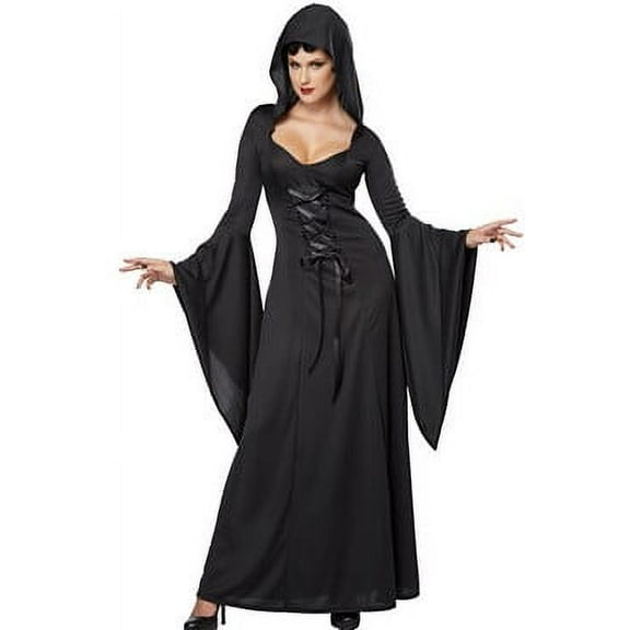 Deluxe Hooded Robe Adult Costume (Black)
