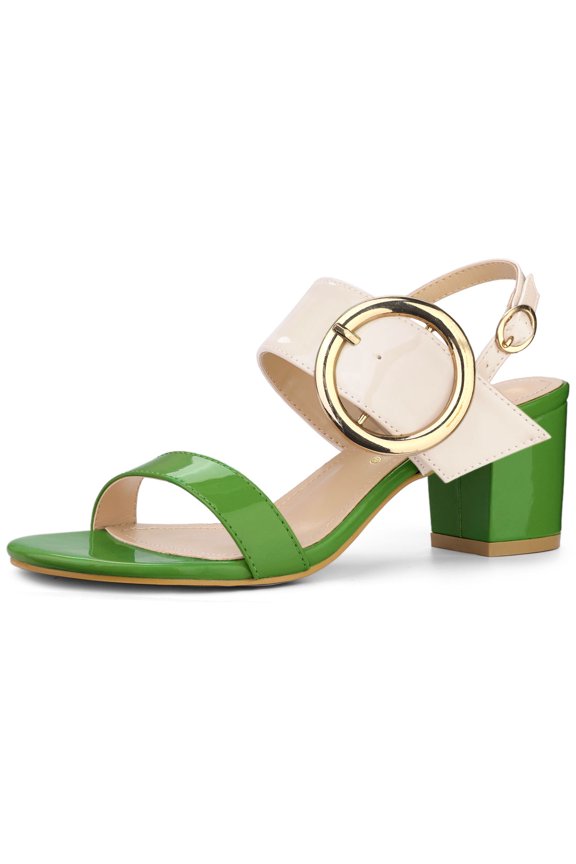 Women's Slingback Block High Heel Sandals