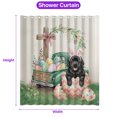 thumbnail image 5 of Easter Egg Newfoundland Bunny Ear Welcome Spring Truck Shower Curtain Newfie Dog Lover Gifts Waterproof Bathroom Bathtub Curtain - 12002, 5 of 5