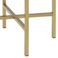 thumbnail image 3 of Miekor Furniture Mithea Oak Table Top & Gold Finish End Table 44032, 3 of 5