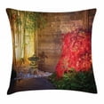 thumbnail image 1 of Garden Throw Pillow Cushion Cover, Japanese Stone Lantern and Red Maple Tree in an Autumnal Zen Garden Bamboo Trees, Decorative Square Accent Pillow Case, 16 X 16 Inches, Multicolor, by Ambesonne, 1 of 2