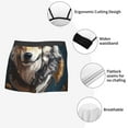 thumbnail image 3 of Yiaed Oil Painting Tribal Wolf Print Men's Soft Cotton Boxer Shorts Breathable Boxers Underwear Moisture-Wicking Underwear Stretch Boxer Briefs for Man-XX-Large, 3 of 5