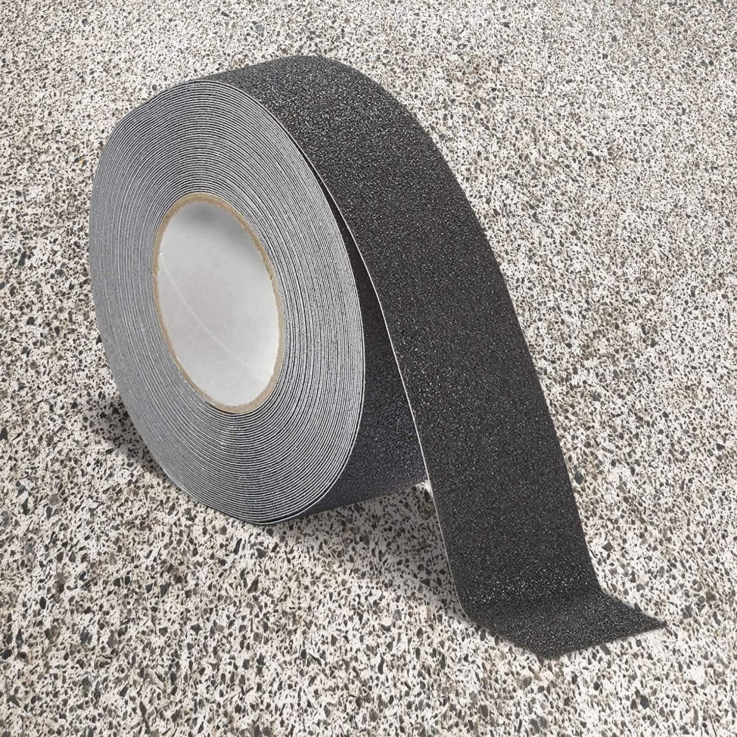 Superior Graphic Supplies Heavy Duty Anti Slip 80 Grit Black Tape, 1 inch x 60 feet Non Skid Grip Adhesive Strap for Stairs, Indoor and Outdoor - 1 Roll Per Pack